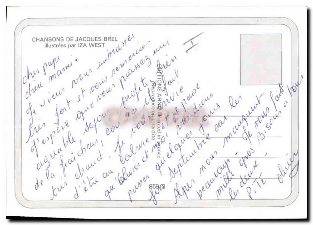 ला फ़ानेली — जैक्स ब्रेल के चित्रण — प्रकाशक: रिप्रोडक्शन इंटरडिट - पीछे