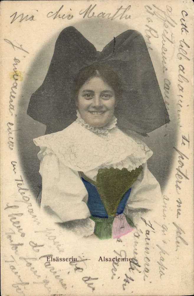 Mulher em traje alsaciano — Alsaciana — Verlag H. E. Sitr, N° 50 - Frente