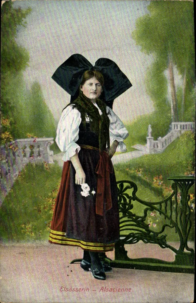 Mulher em traje alsaciano — Editor A. Freyner, Strasbourg — n° 203424 - Frente