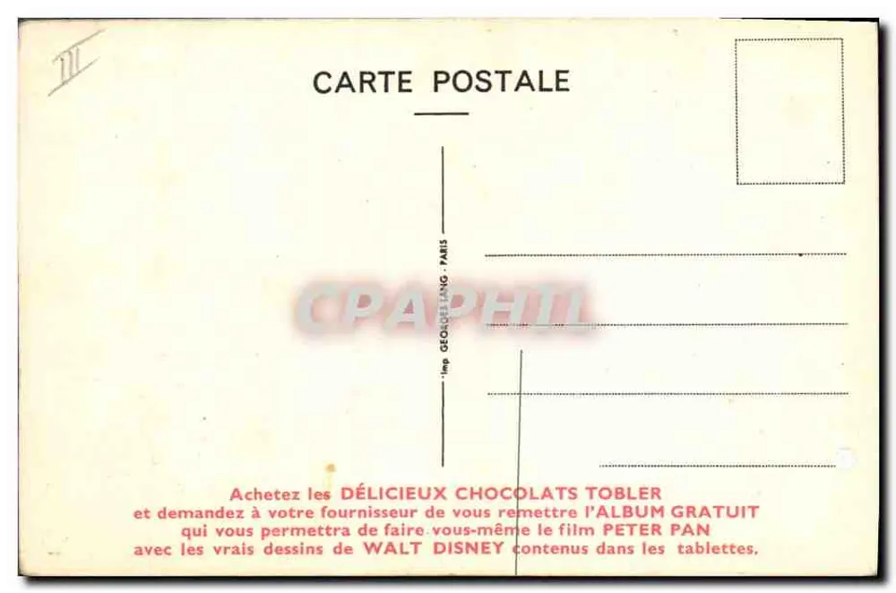 Génétta — Tobler — Walt Disney — Verlag Tobler, Seriennummer nicht sichtbar - Rückseite