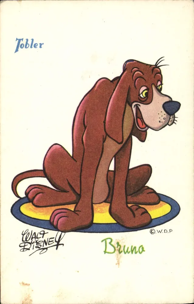 Bruno — Disney-Hund — Verlag Tobler, Seriennummer nicht sichtbar - Vorderseite
