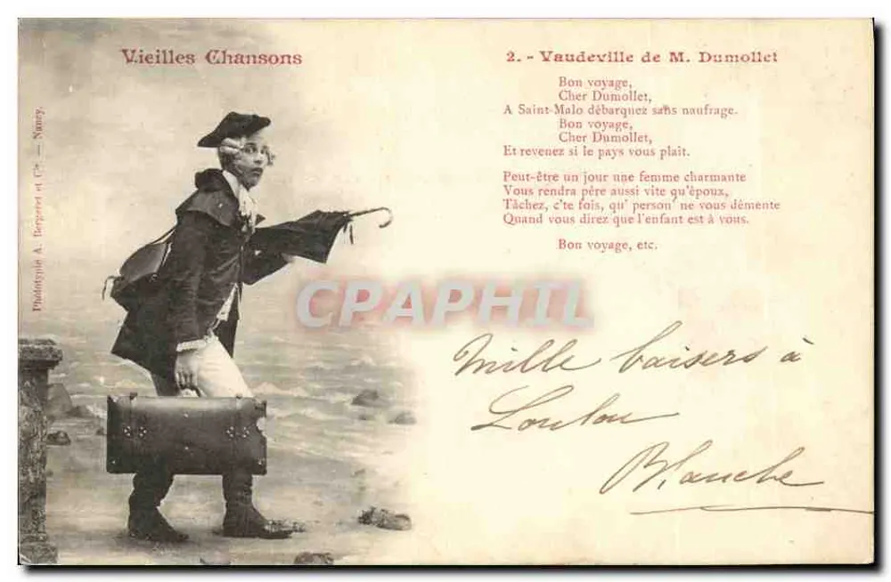 Alte Lieder — Vaudeville von M. Dumollet — Théophile A. Bergeret et Cie — Nancy - Vorderseite