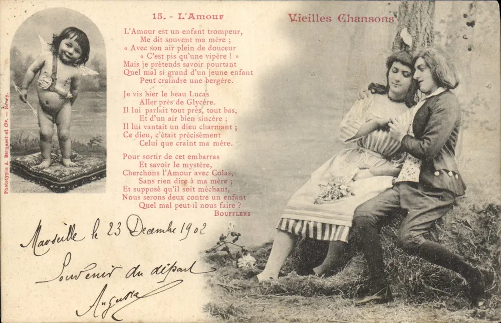 Die Liebe — Alte Lieder — Phototypie A. Burguet & Cie - Vorderseite
