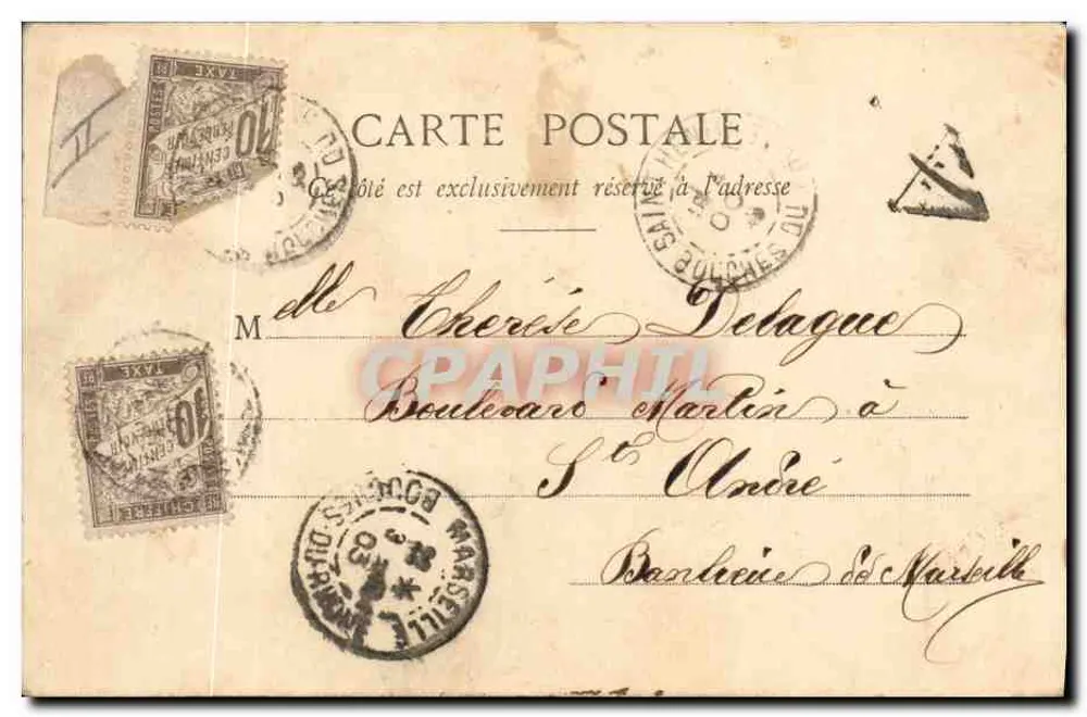 Der Efeu — Gedicht von A. Gaboriaud — Phototypie A. Bergeret & Cie, Narbonne - Rückseite