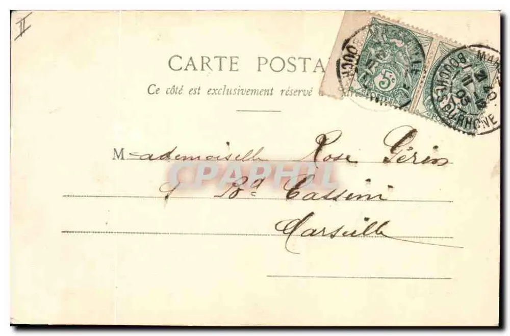 Frau im Guéridon-Kostüm — Der Efeu — Phototype A. Berenert & Cie, Nancy - Rückseite