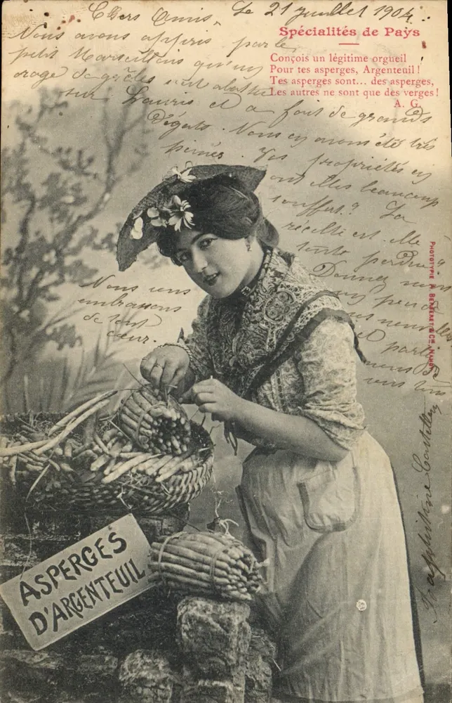 Asperges d'Argenteuil — Spezialitäten der Region — Phototype A. G. / Paris - Vorderseite