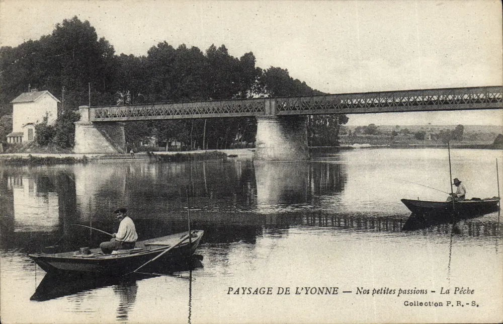 Landschaft der Yonne — Unsere kleinen Leidenschaften — Angeln — Sammlung P.R.-S. - Vorderseite