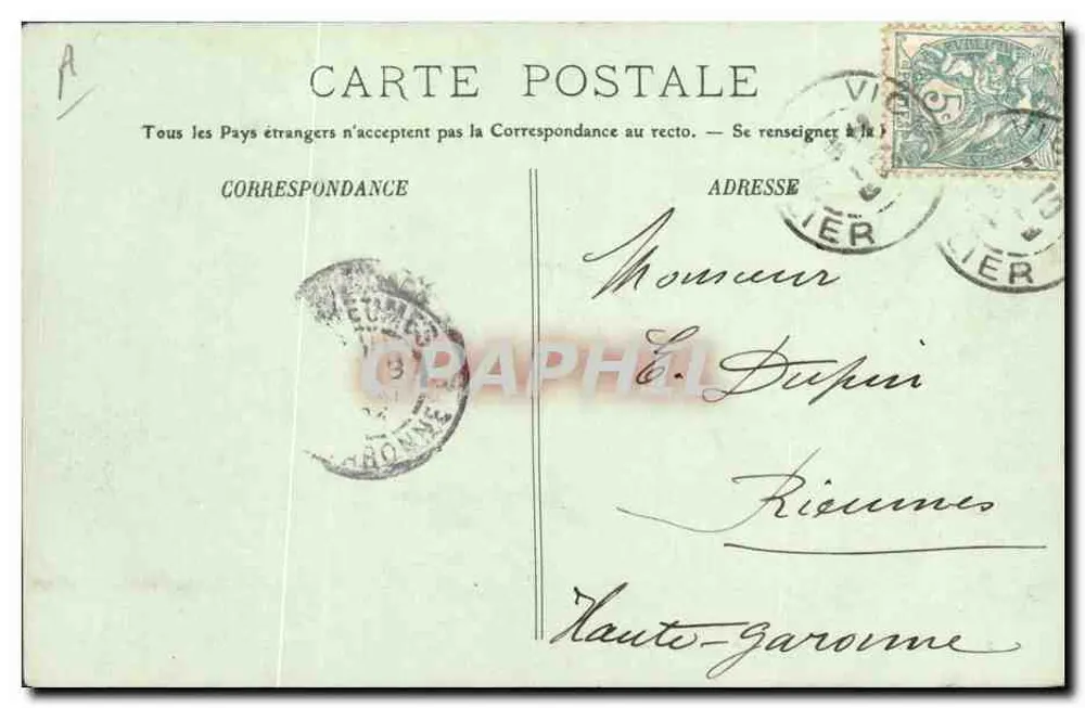 Vichy — Pescadores en el Allier — LL. - Reverso