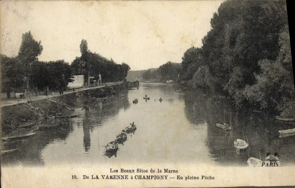 Von LA VARENNE nach CHAMPIGNY — In der Vollfischerei — F. Fleury, Paris, n°10 - Vorderseite