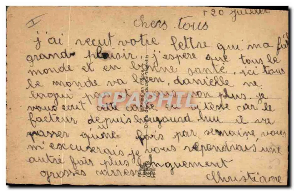 Dois crianças pescando — sem bilhete — Roger Levayeur /41 - Verso