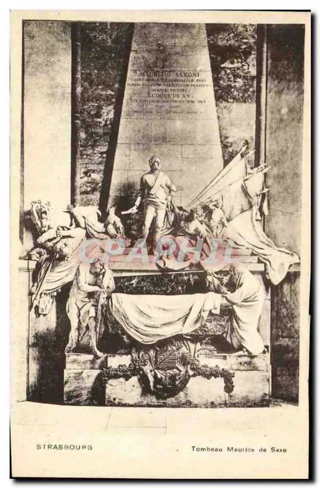 Estrasburgo — Túmulo de Maurice de Saxe — editor Marque P. A. St. 11 - Frente