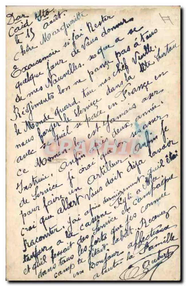 Der Artilleriehahn — R. D. Paris - Rückseite