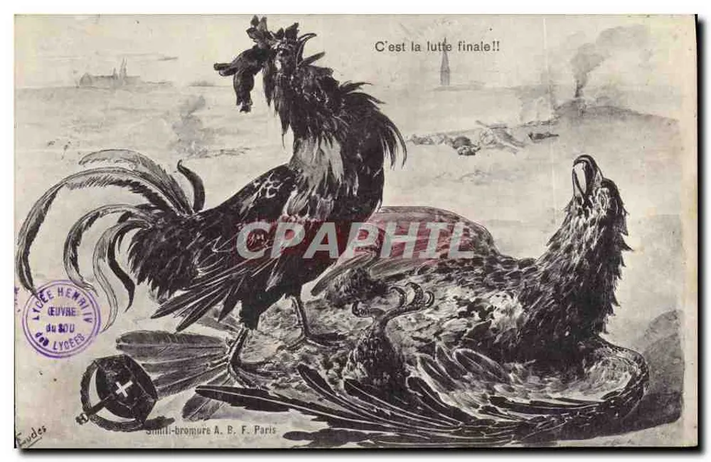Luta de galos — Série 800 — Editor A. B. F. Paris - Frente