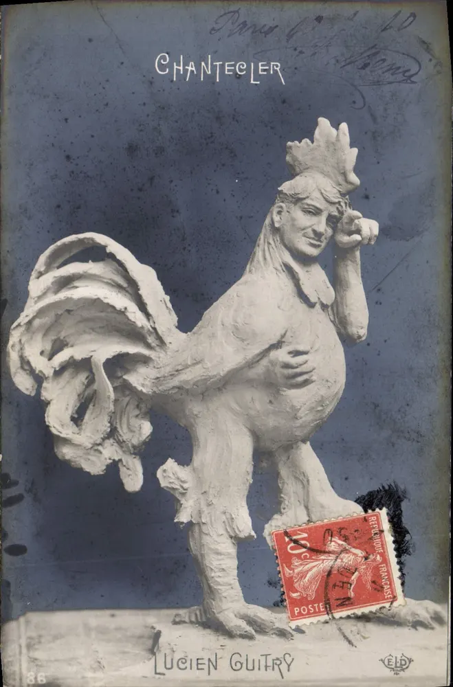 Chantecler — escultura de Lucien Guitry — editor ELD n°86 - Frente
