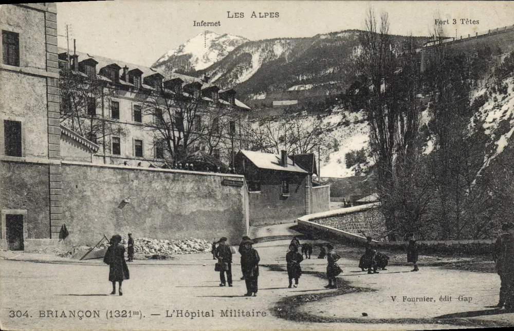 BRIANÇON (1321m) — Das Militärkrankenhaus — V. Fournier, Verlag Gap - Vorderseite