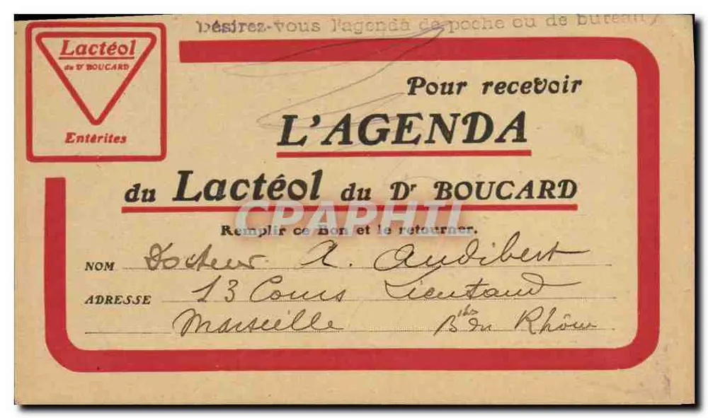 Das Kalenderheft des Dr. Boucard — Laboratoire du Dr. Boucard, Paris - Vorderseite