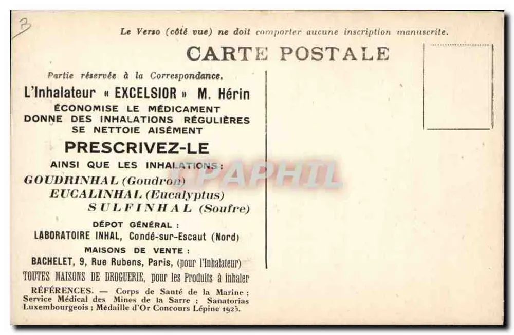 Verfeinerter einstellbarer Inhalator — Herr Hérin, Laboratorium Inhal, Condé-sur-Escaut (Nord) - Rückseite