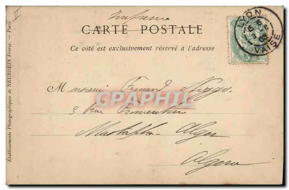 LYON — Die Schule für Militär-Gesundheitsdienst — Collections ND Phot - Rückseite