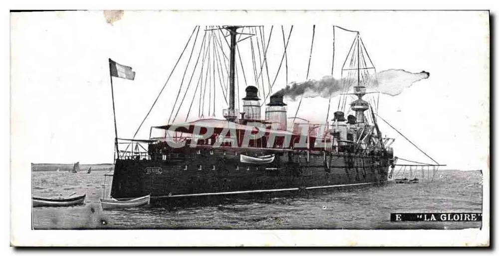 Navio de guerra "La Gloire" — França — editor Graphille, n° 11 - Frente