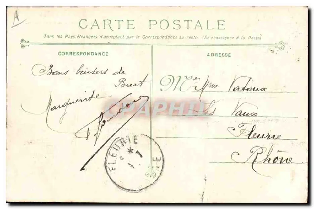 Kreuzer Gauleois — Französische Marine — Verlag Marius Bar, Toulon - Rückseite