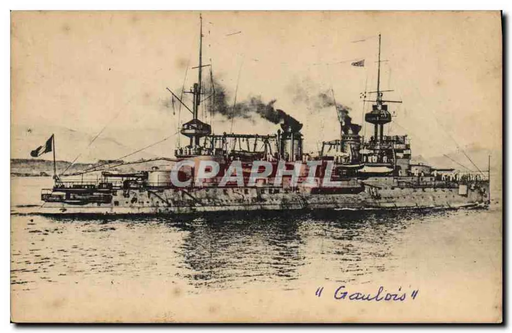 Cruiser de guerra "Gaulois" — França — editor não identificado - Frente
