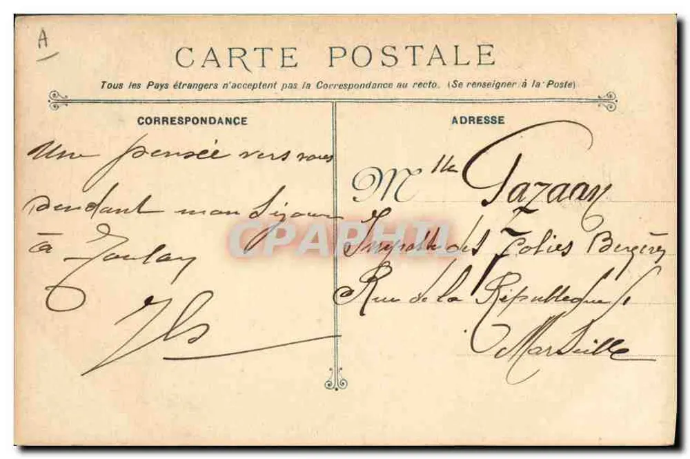 Schiff Gauleois — Marine der Französischen Armee — M.B. 53 — in Toulon - Rückseite