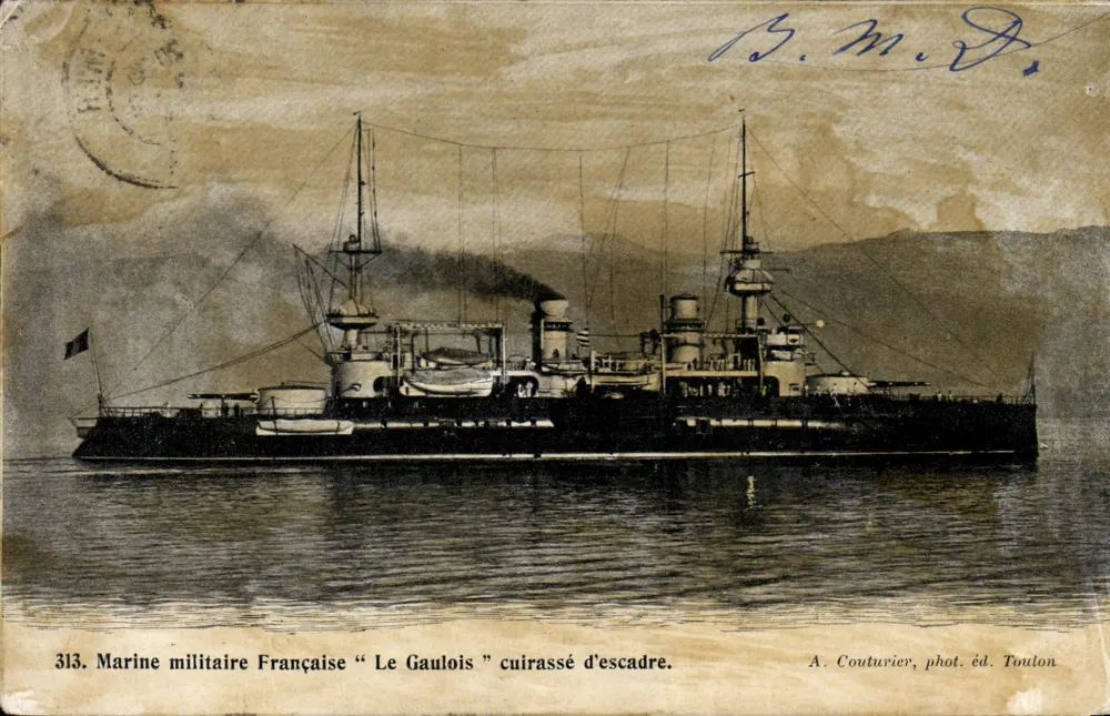Le Gaulois — Schlachtschiff — A. Couturier, phot. publ. Toulon, Nr. 313 - Vorderseite