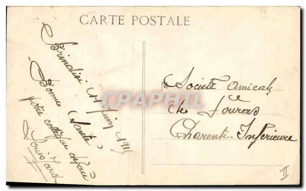 Französischer Kreuzer Léon Gambetta — In der Adria am 26. April 1915 gesunken — Verlag H. Grimaud et Cie, Marseille - Rückseite