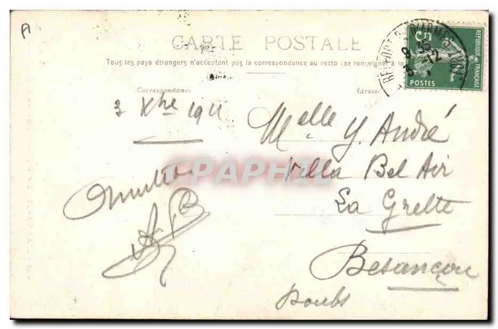 L'ALSACE — Ihr Fahnen ist immer noch die von Frankreich — A. et H. C., Nr. 6009 - Rückseite