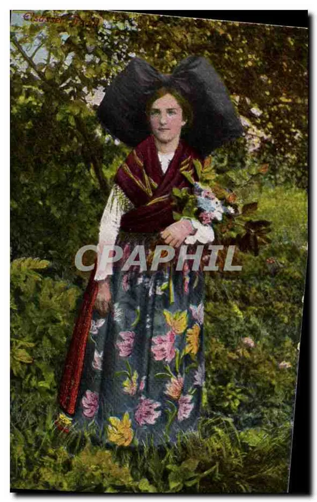 Mulher em traje tradicional — Clusseran, França — editor Felix Loib - Frente