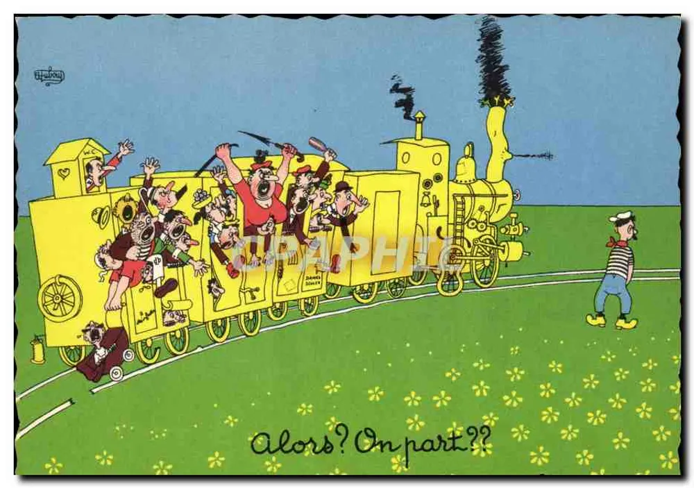Ryba 1 kwietnia — karikatura z komiksu Tintin — Éditions du Meulin - Awers