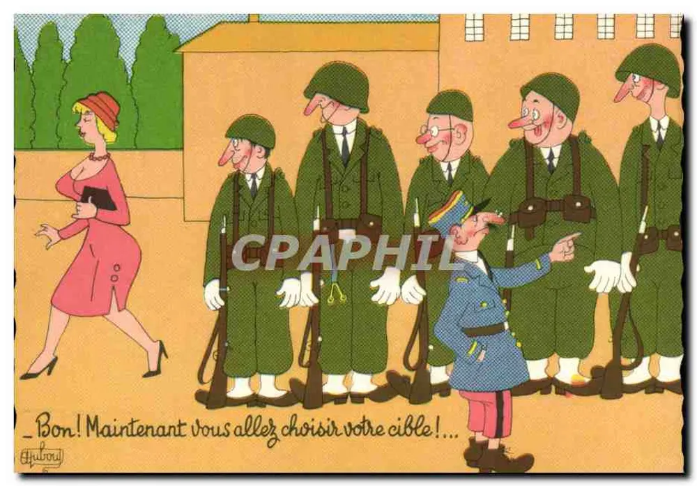Sedução militar — caricatura — A. Dabout, editor, n°27 A - Frente