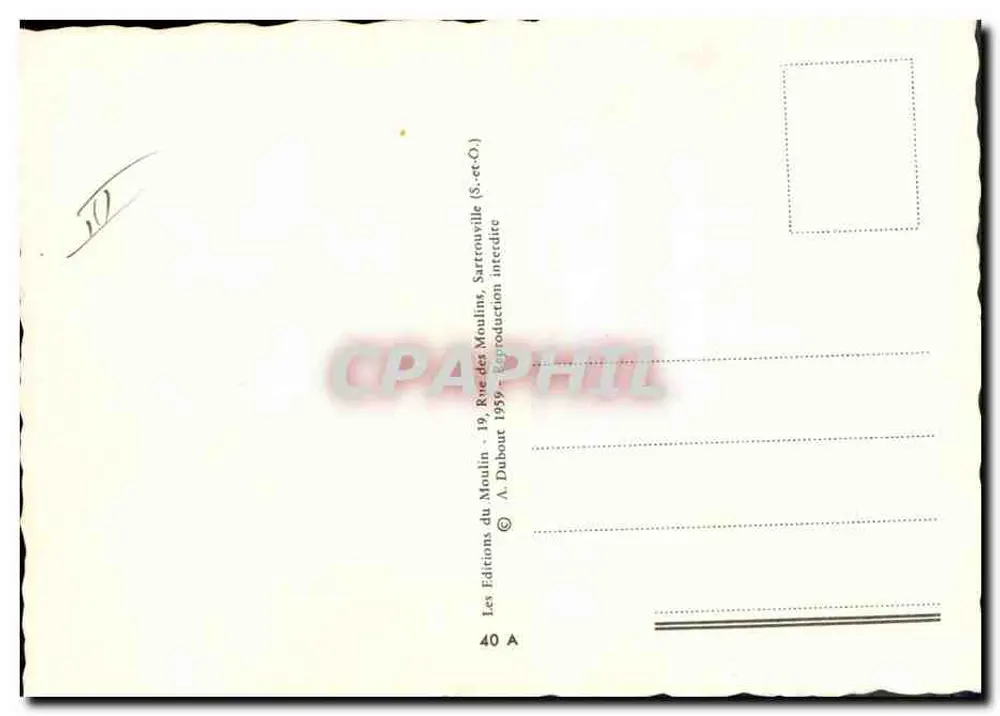Um cliente em momia em uma loja de artigos de pesca — Hubay — n° 40 A - Verso