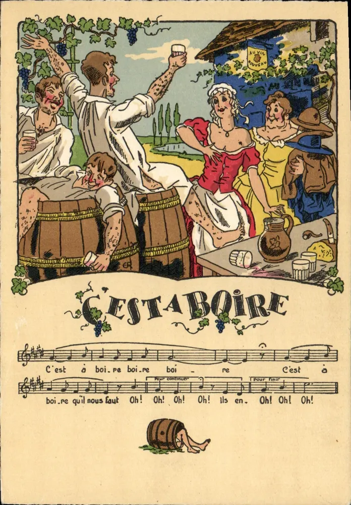 É para beber — canção de festa na vinha — editor M. Borré & J. Dayes, Paris - Frente