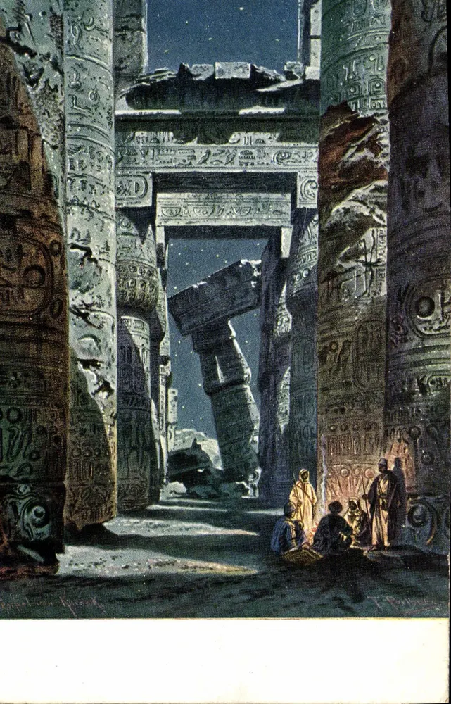 Tempio egizio — Notte — Aegypten II, No. 5 - Recto