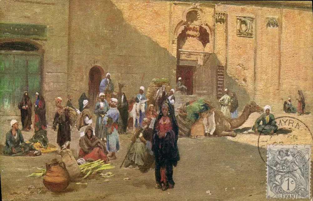 Lebhafter Markt — Ägypten — Verlag : , Nr. 128 - Vorderseite