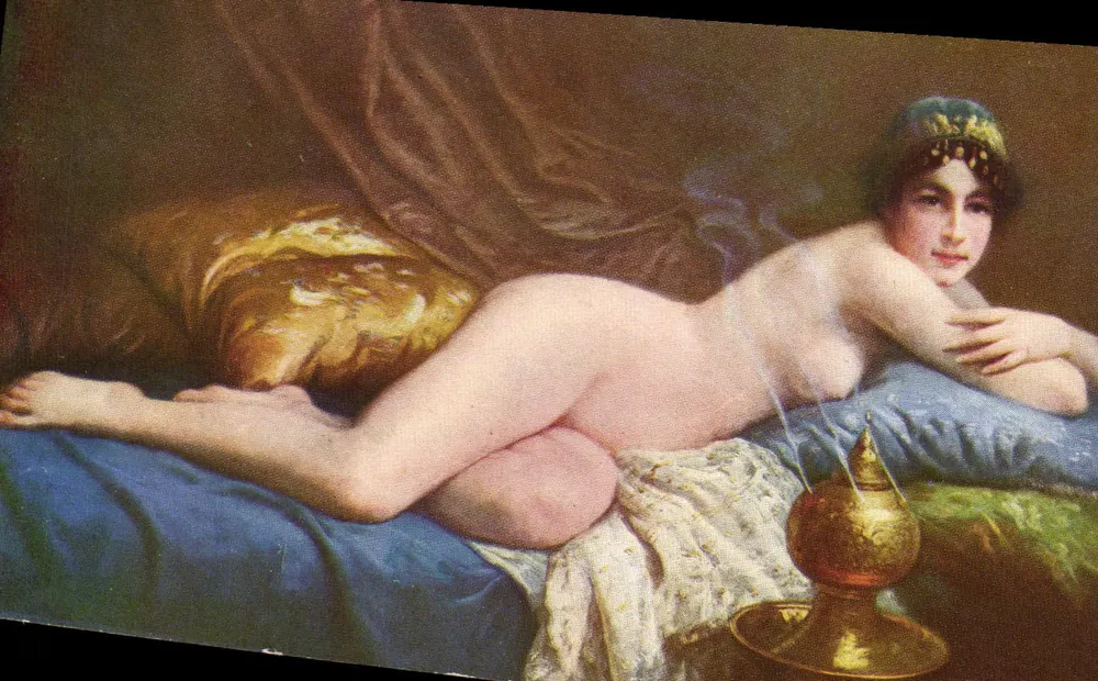 Nackte junge Frau — Orientalische Szene — L. GALLIAC, pinxit. (Serie 456, Salon von Paris) - Vorderseite