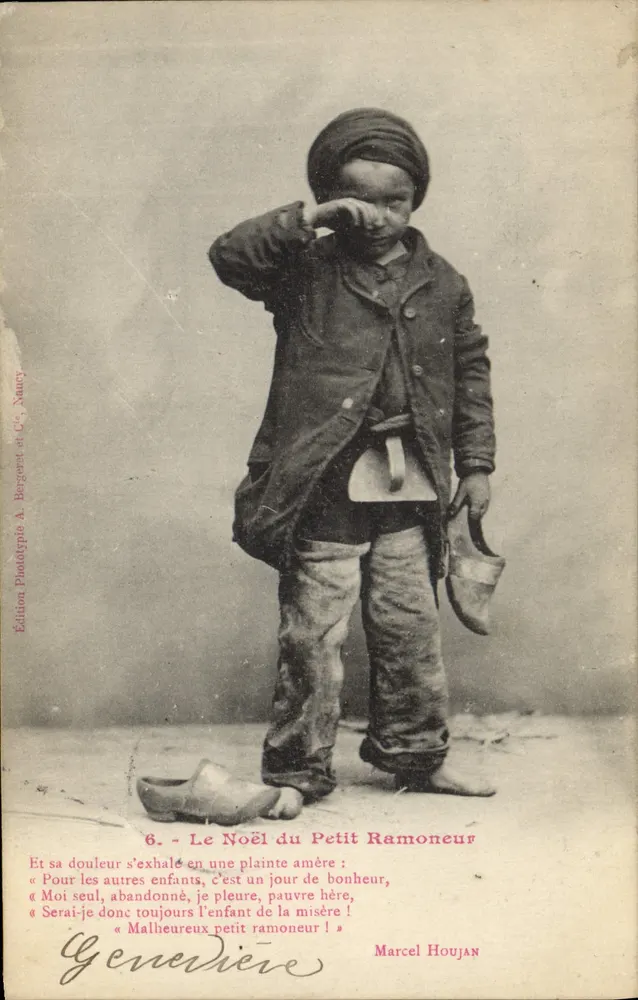 Weihnachten des Kleinen Schornsteinfegers — Phototypie-Ausgabe A. Bergeret, Nancy, Nr. 6 - Vorderseite