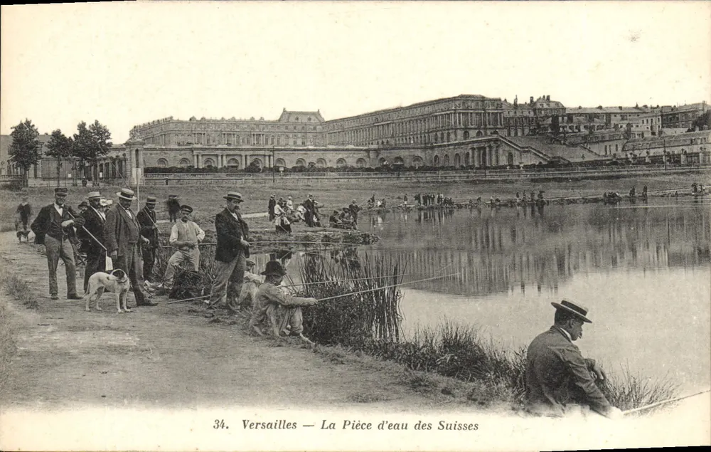 Versailles — Die Schweizer Wasserstelle — Héliotypie Bourdier et Faucheux, n°34 - Vorderseite