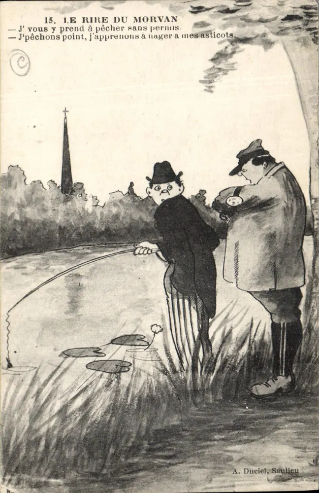O Riso do Morvan — Série de 15 caricaturas — A. Duciel, Saulieu - Frente