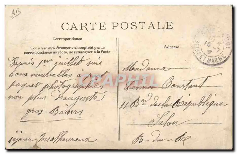 BROLLES — As margens do rio Sena — Editor: Brolles, n° 897 - Verso