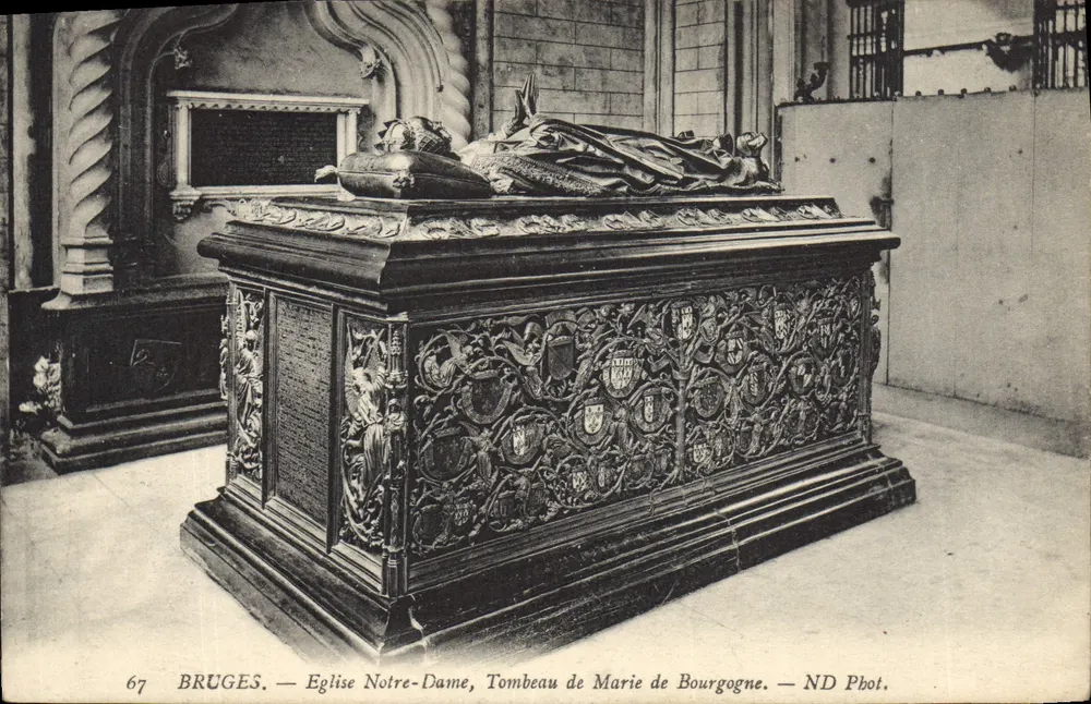 Brügge — Kirche Notre-Dame, Grabmal von Marie von Burgund — ND Phot. - Vorderseite