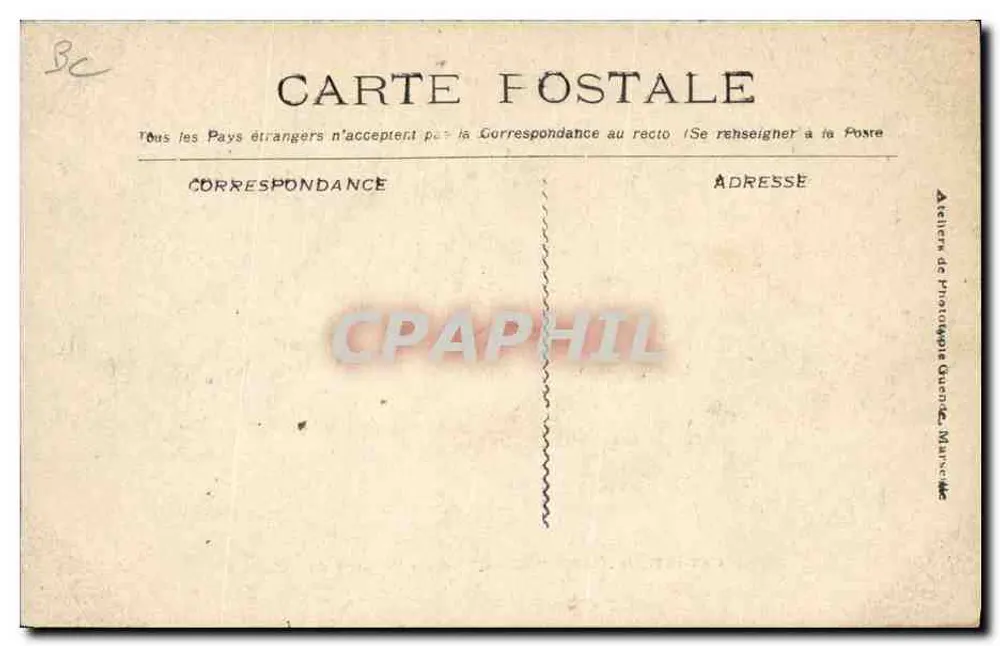 Catastrofe del "Iéna" — In attesa del Passaggio — Atelier de Photographie Guenée, Marsiglia - Verso