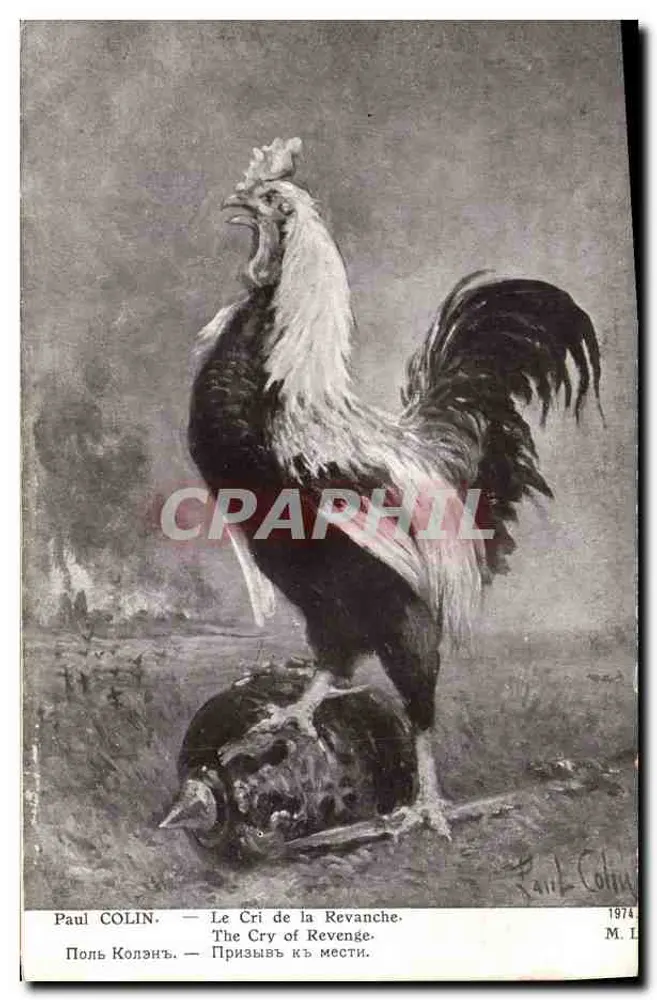 Coq — Der Schrei der Rache — Paul COLIN — 1914 - Vorderseite