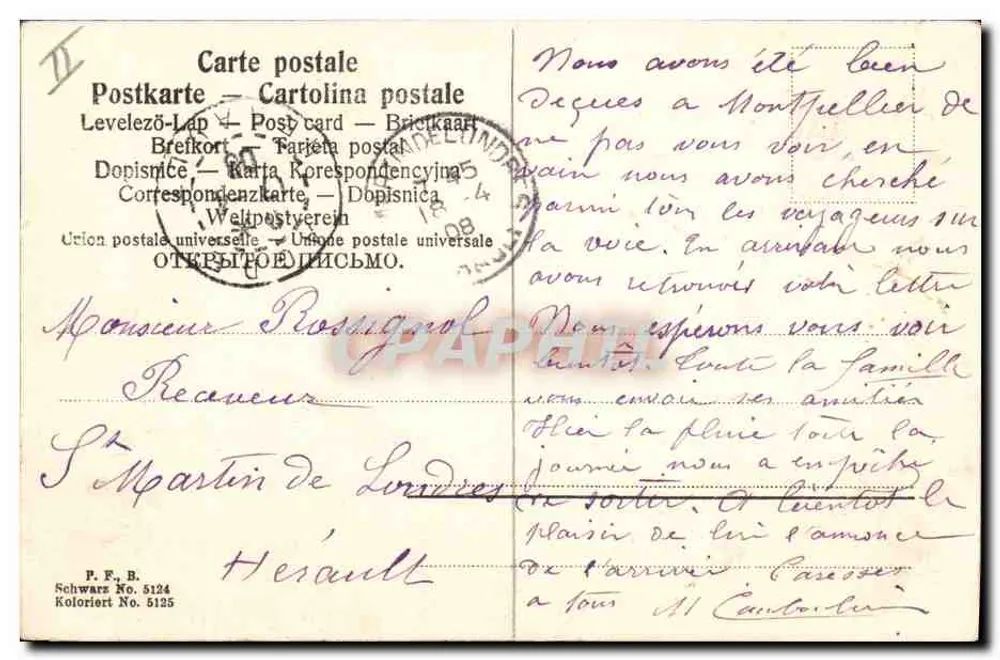 Galinha e pintos — Felizes Páscoas! — Editor não identificado, n° de série não visível - Verso