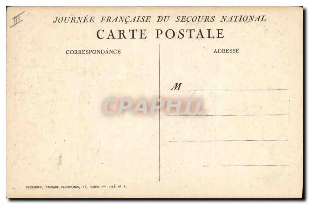 Il Gallo e il Leone — Surand 1916 — Devambéz, Passade, Parigi - Verso