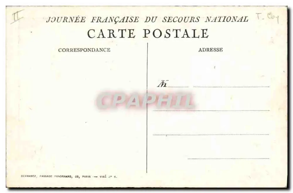 O galo e o leão — cena de guerra — Surand 1916 - Verso