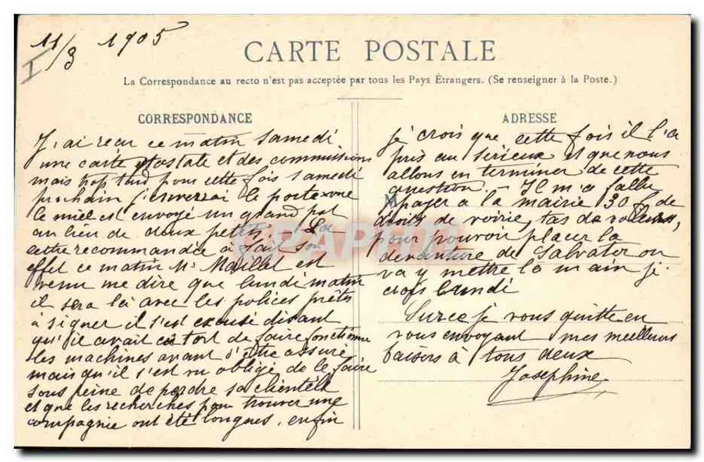 A Basse-Cour — Galinhas e pintos — Fototipia A. Bergeret & Cie, Nancy - Verso
