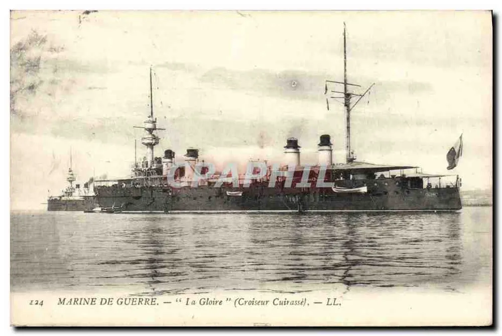 Marinha de guerra — "La Gloire" (Cruzador de Couraça) — LL. — N° 224 - Frente