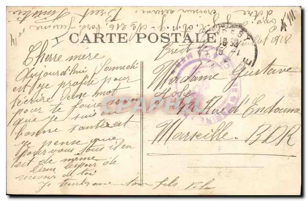 Brest - O "Guichen" no Avant-Port — Fototipo Vassellier, Nantes, n°2997 - Verso